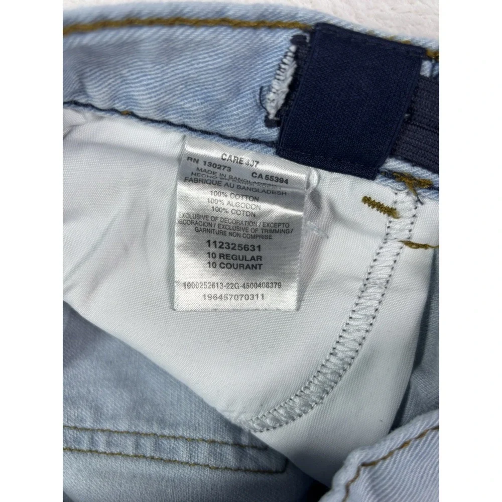 Wrangler Loose Fit Jeans Boys 10 Regular Light Wash Straight Leg Denim Blue